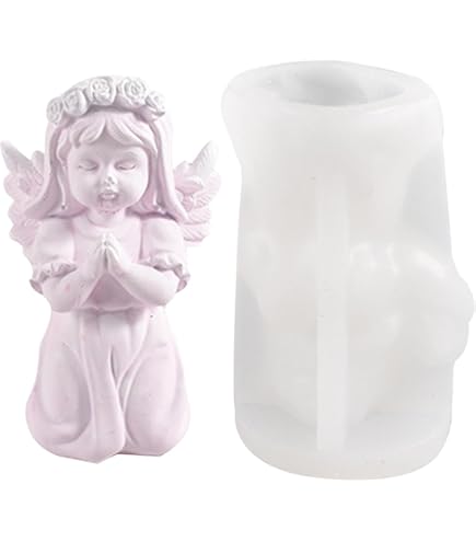 2 Stampi In Silicone A Forma Di Angelo - Per Candele, Sapone, Gesso, Fai Da Te, Riutilizzabili