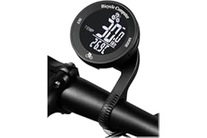 Lurowo Bike Computer Wireless, 24 Function IPX67 Waterproof Bike Speedometer with LCD Backlight Display, Bicycle Odometer with Automatic Wake-up for Cycling