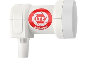 DUR-line +Ultra Single LNB - 1 Participant Blanc - avec Filtre LTE [ Test TRÈS Bien *] 1-Fois, numérique avec Protection Contre Les intempéries, Full HD, 4K,Qualité Premium