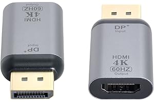 Cablecc Adaptador convertidor DisplayPort DP a HDMI para fregadero 4K a 60hz Ultra HD para laptop HDTV
