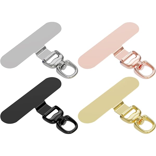 Toppe Per Cordino Telefono, 4 Pezzi In Acciaio Inox, Ultrasottili, Compatibili Con Ricarica Wireless