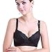 UTOVME Women Maternity Nursing Lace Clip Down Underwire Adjustable Breastfeeding Bra,Black
