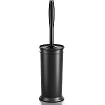 Set Scopino E Portascopino Per WC Uptronic - Con Supporto Ventilato E Manico Lungo 41,9 Cm, Design Elegante, Vassoio Antigoccia
