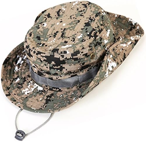 Kolumb Unisex Military Boonie Hat- Premium Soft Cotton &amp; Polyester Fabric, Sturdy Stitching Wide Brimmed Mens &amp; Womens Boonie Hat- Top Camo Bucket Hat In Attractive Colors For Sports Fishing Beach
