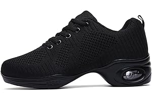 RUYBOZRY Femmes Chaussures de Danse Sneaker Semelle Fendue Chaussures de Marche à Lacets,Model 1902