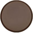 Shoppers Hub PNQ 16 Inches Round Non-Breakable Anti-Skid Super Fibre Glass Service Tray With Heavy Rubber Grip for Bars, Pubs & Restaurants (Brown)