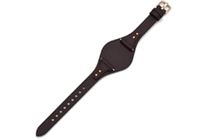 BULLISH Bracelet de montre en cuir véritable avec barre à ressort de 18 mm pour Fossil ES4286 ES4114 ES4113 ES3838 ES3748 ES3625 ES3616 ES3615