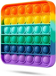 pop it Fidget Toys, Bubble Pop Popping Sensory Toy for Adult and Children, Its Push Bubble Stress Toy for Autism, Sensory Popper Game Toy for Kids. (Square pop it)