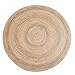 Produktbild Unbekannt Fußmatten Teppich Runde Teppich Reed Anlage handgemachte Gras Weben Teppich grün Wohnzimmer Couchtisch Matte Schlafzimmer Nachtdecke (Color : Beige, Size : 80 * 80cm)