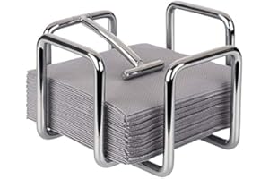 BUDDY´S BAR Buddy's Bar - Portatovaglioli, Dispenser per 65 tovaglioli da Cocktail, portatovaglioli in Metallo Cromato, Dispenser per tovagliolilini da Cocktail, Peso Incluso, 14 x 14 cm, Altezza 10 cm