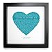 Produktbild NOT JUST A PRINT Jack Johnson, Better Together, Herzform Romantische personalisierbar, gerahmt in einem 23 x 23 cm Box Rahmen