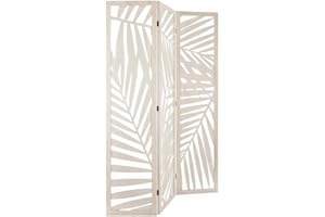 ATMOSPHERA CREATEUR D'INTERIEUR Atmosphera - Biombo 'Feuille' - Madera - Blanco A. 170 cm