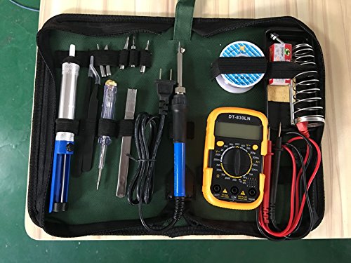 Preisvergleich Produktbild Mmsww Lötkolben 17 Stück Anzug, Multimeter-Set, Elektronische Lötkolben, Haushalts-Elektronik-Gerät Reparatur Schweißen Kit, Universal-Tool-Kit