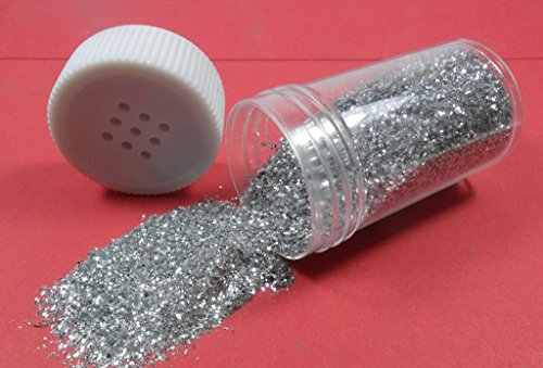 10g / 50g / 100g / 240g Silber Glitter Glimmer Streudose Glitzer Pulver Deko Nail Art Pulver Puder Nageldesign Glitterstaub BEST WARE (1 Stück / 10g) - 2