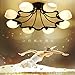 Produktbild Kreative Persönlichkeit Bügeleisen LED Deckenleuchte Blumen Stilvoll elegante Lounge Licht für Glas Kunst Zimmer Restaurant Lampen