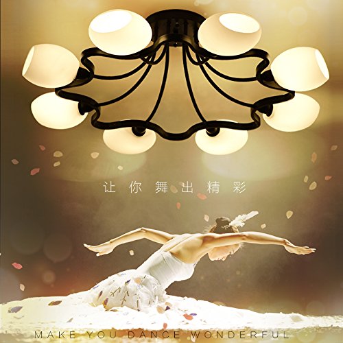 Preisvergleich Produktbild Kreative Persönlichkeit Bügeleisen LED Deckenleuchte Blumen Stilvoll elegante Lounge Licht für Glas Kunst Zimmer Restaurant Lampen