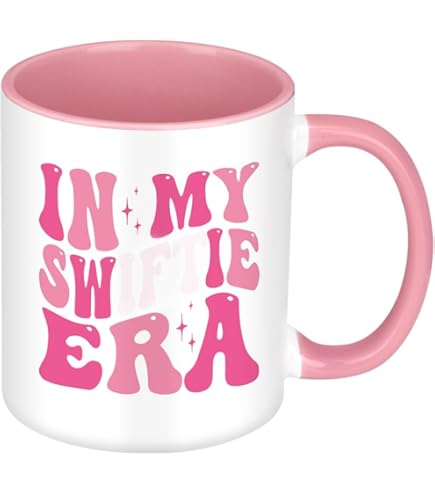 Onperpoe Swiftea Beker voor muziekfans, koffiemok, boeken, bloemendesign, roestvrijstalen geïsoleerde beker met deksel, Swiftea, cadeau, gepersonaliseerd met naam, cadeau voor dochter, vriendin