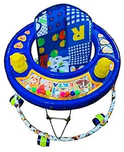 Happykidz Activity Baby Walker with Playing Colorful Beads Round Shape Foldable ( 6 Months to 18 Months) (Blue)