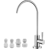 TEKXDD Reverse Osmosis Tap, Kitchen Drinking Water Tap, Stainless Steel, 360 Degree Rotate, Reverse Osmosis Tap with 4 Adapte