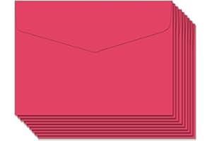 BLUGUL 50 Pezzi Mini Buste, 115x82mm Piccole Buste, per Feste Inviti, Biglietto Regalo, Forniture Festa di Compleanno, Rosso