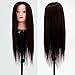 Neverland Beauty 26" 30% Real Hair Hairdressing Training Mannequin Hairdresser Training Heads With Free Clamp For College and Professional Use Dark Brown