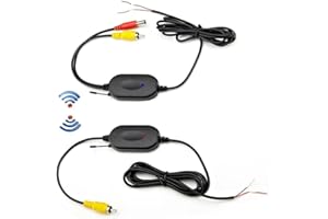 MORE9ROOM 2.4 GHz Wireless Transmitter & Receiver Kit for Car Rear View Backup Camera Reverse Camera Vehicle Front Car Vehicle Backup Camera