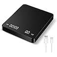 Brifit Digital Coffee Scale with Timer, Type-C Rechargeable Espresso Scale, Temperature Resistant Food Scale with HD LED Screen, 0.1g Precision, High Sensitivity Touch Button, Tare Function (g/oz/ml)