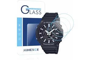 MIHENCE Folia ochronna na wyświetlacz kompatybilna z Casio GA-2100, 9H, odporna na zarysowania premium, prawdziwe szkło hartowane, folia ochronna na wyświetlacz do G-SHOCK GA-2100 / GA-B2100 / GA-2000