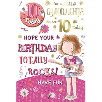 granddaughter 10th birthday card