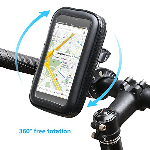 AEMIAO Support Téléphone Vélo Etanche, Support Vélo Guidon, Sac de Cadre de Vélo Support Téléphone Moto avec Rotation… – Image 4