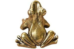 Ericetion Rétro Cuivre Grenouille Ornement Miniature Métal Laiton Laiton Animal Patient Thé Pein Décor Zen Yoga Grenouille Jardin Figurine Statue