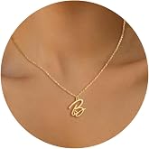 HSWYFCJY Initial Necklace Women Silver Gold Letter A-Z with Heart Pendant Necklace Stainless Steel Personalized Name Necklace