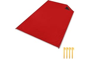 ‎GIPFELSPORT gipfelsport Picknickdecke - Outdoor Picknick Decke I Stranddecke, wasserdicht, waschbar, sandfrei I 200x140cm groß I rot