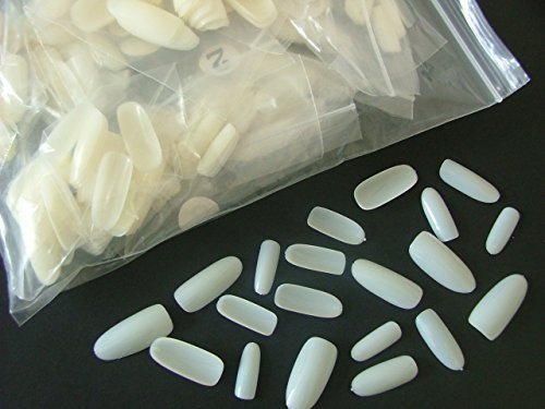 500 Natural Long Oval Full Cover False Nails by Pretty Poppet