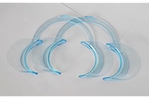CREATIVE 2XDental Autoclavable C Shape Cheek Retractor, Mouth Opener,Dental Autoklavierbare C-Form Wange Retractor, Mundöffner,size:M:118 * 85 * 17mm,clear blue/klar blau