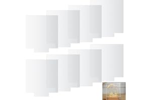 Gaomoeny 8 delar genomskinliga akrylpaneler, 2 mm fyrkantiga genomskinliga akrylpaneler, 15 cm för LED-ljus basdisplay för gö
