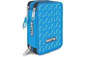 Giotto Astuccio Stilnovo 3 Zip, Azzurro
