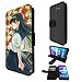 Produktbild 001270 - Kawaii Chinese Japanese Cartoon Sexy Girls Manga Art Fantasy Design Samsung Galaxy J3 (2017) TPU Leder Brieftasche Hülle Flip Cover Book Wallet Credit Card Kartenhalter Case