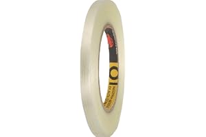 QUARKZMAN filament tejp 10 mm x 50 m x 0,15 mm förpackningstejp klar | Glasfiber, högpresterande ränder, förstärkt, vattentät, för förpackning flytthushåll, tejp