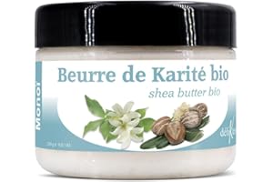 déliktess® - Beurre de Karité bio - parfum Monoï ou Orange douce - 250 g - fabriqué en france - Hydratation et protection - visage corps cheveux (Monoï)