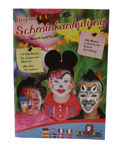 Eulenspiegel 208045 – Schminkset Fantasy, Palette mit 8 Farben, Pinsel, Schwämmchen und Anleitung - 4