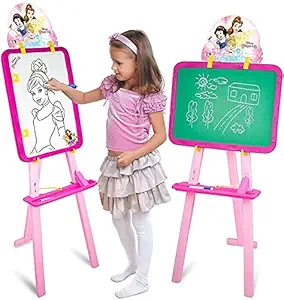 JOY MAKER 5 In1 Writing Board with Stand White Board Black Board for Boys Girls Board for Home Kids Schools Writing Activity Board for Kids (Easel for Kids)