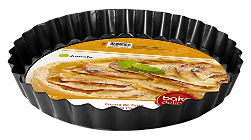 Jomafe Bakedelight Molde para Tartas, 28 cm, Acero, Negro