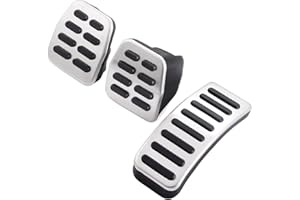 Ruisy Kein Bohren Auto Bremse FußBett Pedale Set Pedalabdeckung für Vw Polo Lavida Skoda Fabia (MT-3)