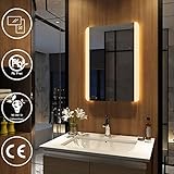 ◆ Moderne und energiesparende LED Technologie, 96% niedrigerer Stromverbrauch; Lebensdauer bis zu 50.000 Stunden; Umweltfreundlicher bronzefreier Spiegel & Blei- und Kupferfreie Oberfläche für eine bessere Reflektion. 4 mm Glasstärke mit hochwertigem, poliertem Kantenschliff.