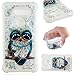 Produktbild LG V30 Hülle, Carols LG V30 (6 Zoll) Glitzer Hülle, LG V30 (6 Zoll) Treibsand Hülle,3D Creative Spiegel Hülle Case Mode Bunten Transparente Kristallklaren Sparkly Silikon TPU Weich Back Handy Cover Schwimmenden Liquid Quicksand Bling Glitzer Fließen Flüssig Flüssigkeit Handyhülle Tasche Crystal Case Schutzhülle Etui Bumper für LG V30 (6 Zoll) - Eule
