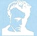 Produktbild JAMES DEAN Close Up White, Officially Licensed Artwork, NonToxic Exceptional Quality 6" x 6.75" Rub On Sticker Aufkleber