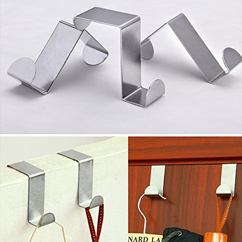 Japace® 10 STÜCK Haken Z-Form Tragbar aus Edelstahl , Handtuchhaken / Wandhaken / Mantelhaken / Garderobenhaken / für Küche Bad – Breite: 1,57 in / 4 cm - 4