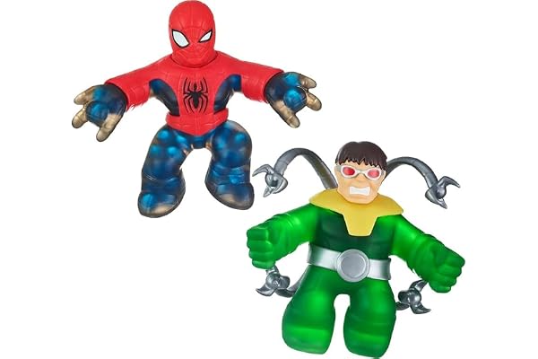 Heroes of Goo Jit Zu Bandai Figurine d'action Marvel - Pack de 2 Spiderman VS DR Octopus Multicolore CO41378
