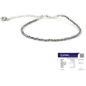 Astrotalk Raw Pyrite Anklet | Stone of Money, Protection & Power | Pyrite Anklet for Women | Best Gift Items | Spiritual Jewellery for Women